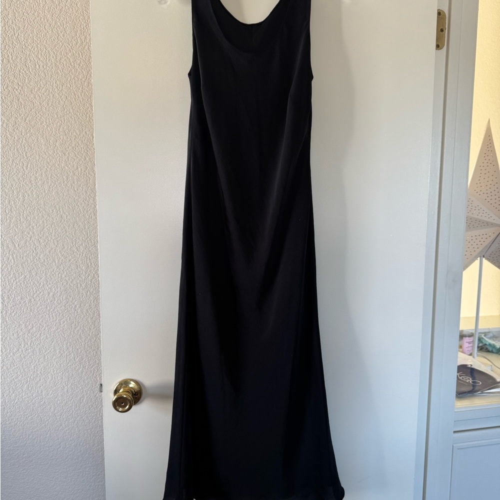 Vince Black Maxi Dress XS satin